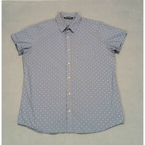 Travis‎ Mathew Shirt Mens Size XL Button Up Short Sleeve Gray Geometric Casual